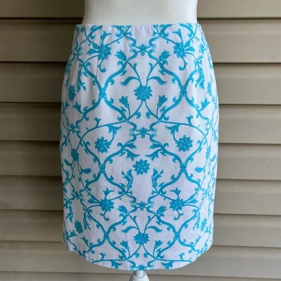 •Talbots• Floral cotton Pique Pencil Skirt - Size 6 P - Picture 6 of 9